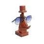 Handmade Wooden Nose Shaped Spectacle Holder with Hat, 2 image