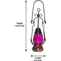 Pink Wooden Glass Lantern Size(LxBxH-4.5x4.5x15.25) Inch Pack of 2, 2 image