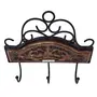 Wooden & Iron Fancy Design Wall Hanging Cloth Hanger with 3 Hooks, 5 image
