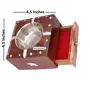 Wooden Brass Inlay Ashtray + Cig.Case (Brown 4.5 x 4.5 x 2.2 inch), 5 image