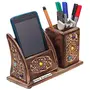Wooden Pen Mobile Stationery Stand for Home Office -wooden_mobile_pen_stand, 2 image