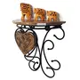 Wooden & Wrought Iron Fancy Design Wall Bracket/Rack for Wall Decoration Size (LxBxH-11.5x5.5x10.5) Inch, 4 image