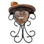 Wooden & Wrought Iron Fancy Design Wall Bracket/Rack for Wall Decoration Size (LxBxH-11.5x5.5x10.5) Inch, 6 image