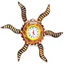 Wooden Antique Rising Sun Analog Wall Clock, 3 image