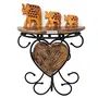 Wooden & Wrought Iron Fancy Design Wall Bracket/Rack for Wall Decoration Size (LxBxH-11.5x5.5x10.5) Inch, 2 image