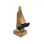 Handmade Wooden Nose Shaped Spectacle Specs Eyeglass Holder Stand with Moustache, 3 image