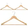 3-Pack Wooden Extra Wide Hangers Shoulder Suit Hanger for Heavy Coat Sweater and Pant Natural Finish, 2 image