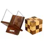 Handmade Indian Rubik's Cube Block with Stand Puzzle - Soma Cube for Kids - Travel Game for Families - Unique Gift for Children, 3 image