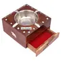 Wooden Brass Inlay Ashtray + Cig. Case Pack of 2, 4 image