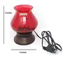 Wooden & Iron Hand Carved Colored Electric Chimney Lamp Design Red, 4 image