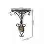 Wooden & Wrought Iron Wall Bracket/Rack Shelves Pack of 2, 5 image