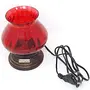 Wooden & Iron Hand Carved Colored Electric Chimney Lamp Design Red, 2 image