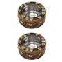 Wooden Antique Ashtray Brown Pack of 2, 3 image