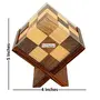 Handmade Indian Rubik's Cube Block with Stand Puzzle - Soma Cube for Kids - Travel Game for Families - Unique Gift for Children, 6 image