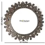 Desi Karighar Beautiful Design Mirror with Wooden Frame Size (LxBxH-16x1x16) Inch, 3 image