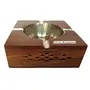 Brown Wooden Square Ashtray, 5 image