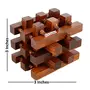 Handmade Wooden IQ Teaser Puzzle Magic Games Jailed Square for Children Unique Gifts, 4 image