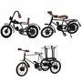 Black Rickshaw Small Cycle Bullet Bike Showpiece - Pack of 3 Decorative Showpiece, 2 image