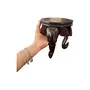 Handmade Elephant Head Flower Pot Stand Handicraft 7 Inches (Carved from Mahogany Wood), 5 image