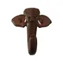Handmade Elephant Head with Carved Patterns Handicraft (Carved from Mahogany Wood) 10 Inches, 5 image