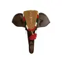 Handmade Temple Elephant Head Handicraft (Carved from Mahogany Wood) 10 Inches, 5 image