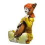 India Handcrafted Polyresine Man Playing Veena Instrument Sculpture | Showpiece for Home Dcor and Office, 3 image