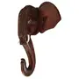 Handmade Elephant Head with Carved Patterns Handicraft (Carved from Mahogany Wood) 12 Inches, 4 image