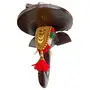 Handmade Temple Elephant Head Wall Stand Handicraft (Carved from Mahogany Wood) 7 Inches, 6 image
