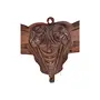 Handmade Elephant Head with Carved Patterns Handicraft (Carved from Mahogany Wood) 12 Inches, 5 image