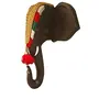Handmade Temple Elephant Head Handicraft (Carved from Mahogany Wood) 10 Inches, 3 image