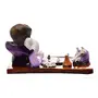 Purple and Black Ganesha Playing Chess Game Polyresine Showpiece (19.99 cm x 19.99 cm x 18.01 cm), 4 image