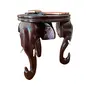 Handmade Elephant Head Flower Pot Stand Handicraft 7 Inches (Carved from Rose Wood), 5 image