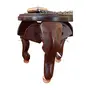 Handmade Elephant Head Flower Pot Stand Handicraft 7 Inches (Carved from Rose Wood), 3 image