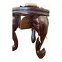 Handmade Elephant Head Flower Pot Stand Handicraft 7 Inches (Carved from Mahogany Wood), 4 image