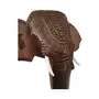 Handmade Elephant Head with Carved Patterns Handicraft (Carved from Mahogany Wood) 10 Inches, 3 image