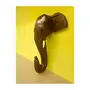 Wood Elephant Head Handicraft 4 x 7 Brown 1 Piece, 3 image