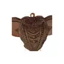 Handmade Elephant Head with Carved Patterns Handicraft (Carved from Mahogany Wood) 6 Inches, 5 image