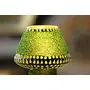 Glass Beads Table Mosaic Lamp for Home Decor Work Holder 7 Inch G-27 (Green White), 2 image