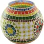 Glass Mosaic Round Shape Table Lamp Multi Color -20, 3 image