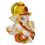 India White Stone God Ganesha Car Dashboard Decor Statue | Hindu Idol God Ganesh Ganpati Decor Sculpture | Decorative Gift, 2 image