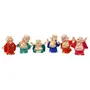 India Handcrafted Set of 6 Resine Little Laughing Buddha Monk Sculpture | Showpiece for Home Dcor and Office, 2 image