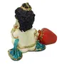 India Handcrafted Resin Natkhat Bal Gopal Krishna Eating Makhan Showpiece for Home Decor and Office, 3 image
