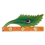 India Handcrafted Wooden Krishna Morpankh Key Holder for Home Decor, 2 image