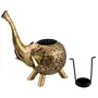 Decorative Wrought Iron Metal Beautiful Elephant Design Tea Light Candle Holder Candle lamp Showpiece for Home Decor., 4 image