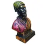India Handcrafted Polyresin The Great Maratha Warrior-King ChhatraPati Shivaji Maharaj Sculpture | Showpiece for Decoration Items for Home - Special Shiv Jayanti Gift Purpose., 2 image