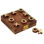 Wooden Tic Tac Toe and Solitaire Board Game Traditional Challenging Board Game for Kids and Adults (Weaight: 480 Gm), 3 image