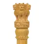 Wood Ashoka Pillar 12 Inch Brown 1 Piece, 2 image