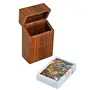 Wooden Playing Card Holder Brown for 1 Deck Playing Card Storage Box, 3 image