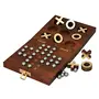 Wooden Tic Tac Toe and Solitaire Board Game Traditional Challenging Board Game for Kids and Adults (Weaight: 480 Gm), 2 image