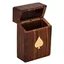 Playing Card Case Holder for Playing Cards Handmade Wooden Brown Decorative Storage Box Without Deck, 2 image